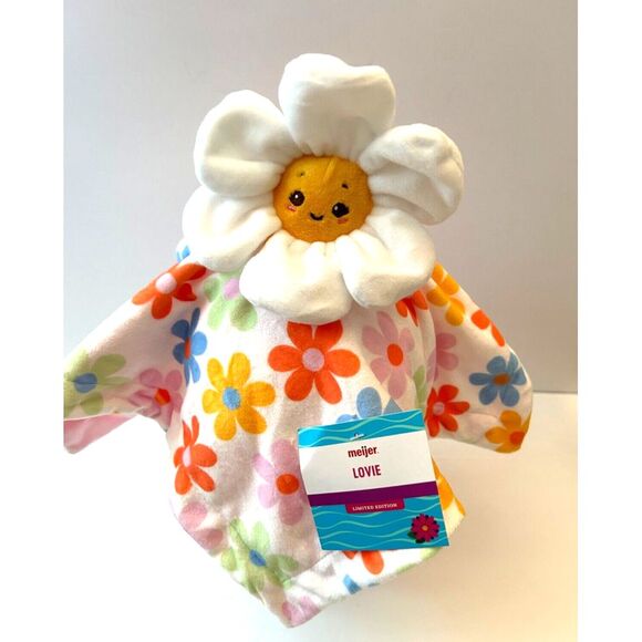 Meijer Flower Daisy Baby Security Blanket Lovey Plush Floral Limited Edition‎ - Picture 1 of 4